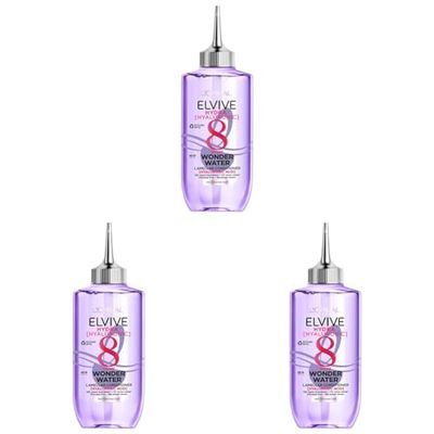 L'Oreal Paris Wonder Water, Liquid Hair Conditioner By Elvive Colour Protect, 8 Second Hair Treatment Damaged, Coloured Hair With Lamellar Technology, 200 Ml (Pack of 3)