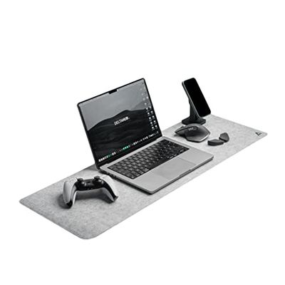 DELTAHUB - sous-Main de Bureau Minimaliste en Feutre, Anti-Rayure, antidérapant, Facile à Nettoyer, Glisse Facile, Durable, Design élégant, Confortable, résistant, sous-Main, PC, Mac, Ordinateur