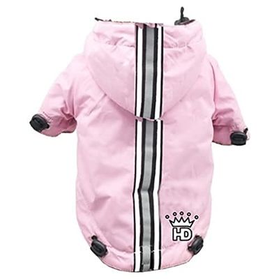 Hip Doggie HD-5prpk-bdxs puppagonia Rain Parka – Manteau de Pluie pour Chien, bdxs, Rose
