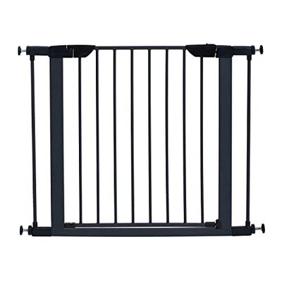 MidWest Homes for Pets 73.66 cm High Walk-thru Steel Pet Gate, 73.66 - 96.52 cm Wide in Textured Graphite; Model 2929SG