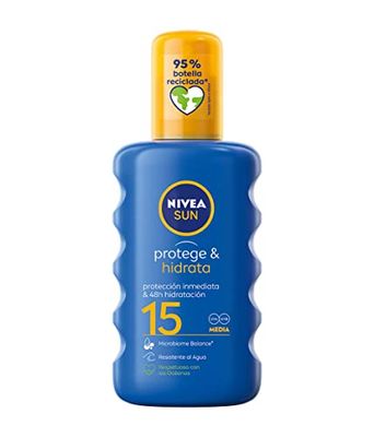NIVEA 4005808804245 SPF15 spray przeciwsłoneczny, 1 sztuka (1 x 0,2 kg)