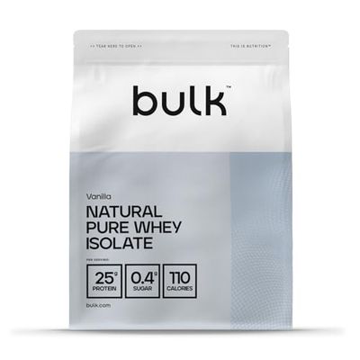 Bulk Natural Pure Whey Protein Isolate, Sweetened With Stevia, Vanilla, 500 g