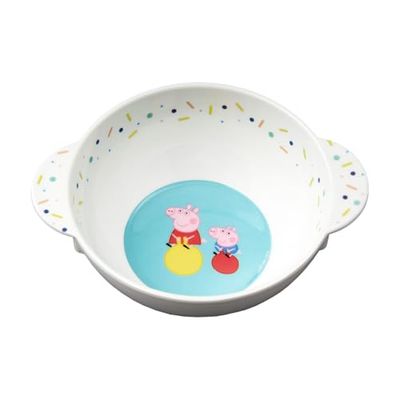 Bol Peppa Pig pour Enfants, Mélamine, 280 ml, avec Poignées, Lavable au Lave-vaisselle, 13 x 16 x 5 cm