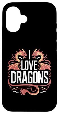 I Love Dragons Fierce Mythical Creatures Case for iPhone 16