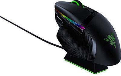 Razer Basilisk Ultimate avec Station de Charge - Souris Gaming sans Fil avec 11 Boutons programmables (Capteur Optique Focus+ 20K, Interrupteur de Souris Optique, Chroma RGB) Noir