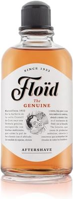 Floïd Aftershave The Genuine (400 ml), Dopobarba uomo con mentolo rinfrescante e riequilibrante, After shave uomo per le irritazioni post rasatura, Iconico dopo barba profumato