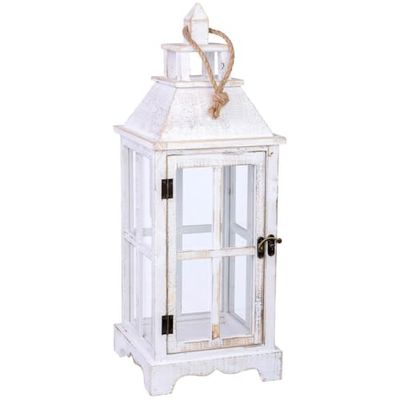 Farol de madera, blanco