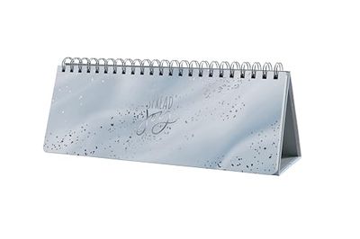 SIGEL JP205 Jolie Daily Planner undated, Glittery Joy, 120 GSM, 16,8 x 21,5 cm, hardcover, 240 Pages, Pink, Grey