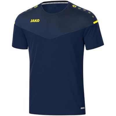 Jako Champ 2.0 T-Shirt Mixte Enfant, Citron/Marine, 164
