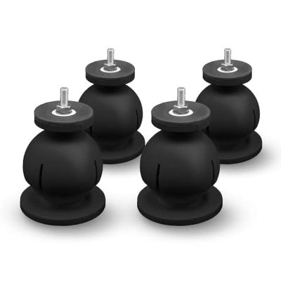 Errecom Mini Steady, Support au Sol Réglable pour Unités Extérieures Climatiseurs et Pompes de Chaleur, RAL 9004 - Noir, conditionnement avec 4 supports