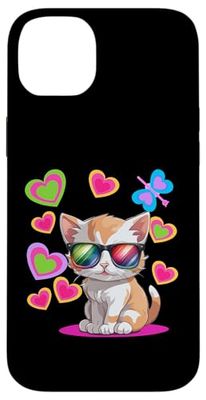 Occhiali da sole con gatto anni '60 Custodia per iPhone 14 Plus