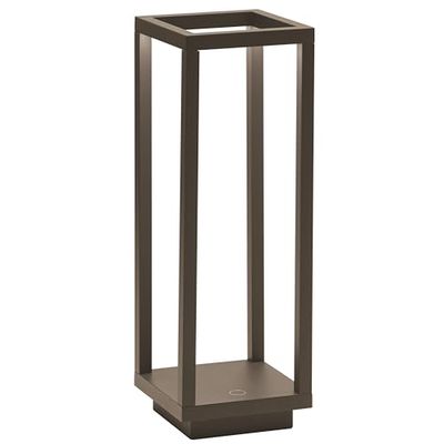 Zafferano, Home Pro Lamp, Rechargeable and Wireless Table Lamp with Touch Control, Suitable for Living Room and Outdoor, Dimmer, 3000K, Height 29.5cm, Corten Colour