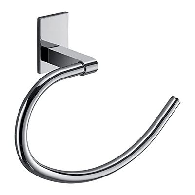 Gedy G-Singapore Ring Towels, Chrome, Stainless Steel and Cromall, 10 Year Warranty, R&D Design, Measures 16.2 x 22.3 x 6.5 cm, Stainless Steel, Chrome, Unique