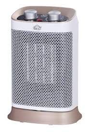 DCG Eltronic PTC0589 - Calefactor (Calentador infrarrojo, Cerámico, Interior, Piso, Mesa, Marrón, Blanco, Giratorio)