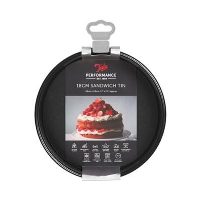 Tala Moule à Gâteau Rond Démontable Performance, Acier au Carbone de Qualité Professionnelle avec Revêtement Antiadhésif Eclipse, 18 cm; Idéal pour gâteaux, génoises et gâteaux à étages