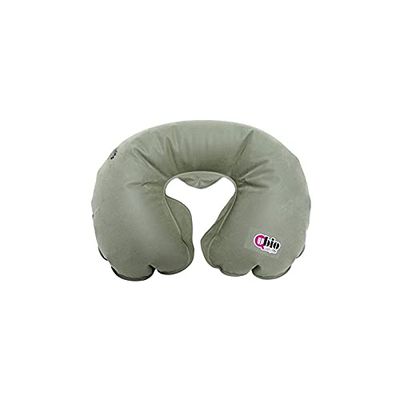 Ubiotex Collare anatomico gonfiabile, cuscino da viaggio, colore grigio, 48 x 52 cm