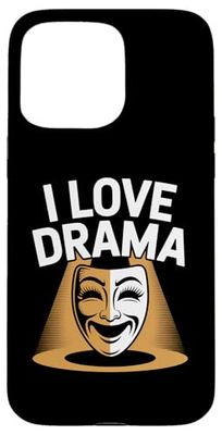 I Love Drama Theater Art Comedy Mask Lovers Case for iPhone 15 Pro Max