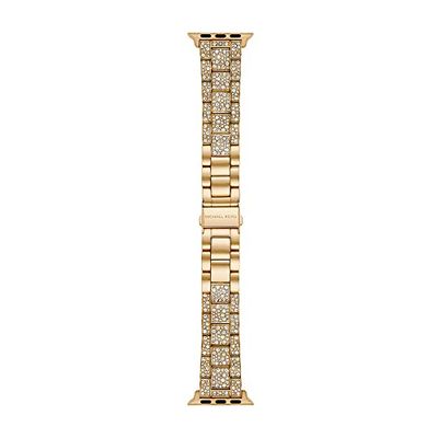 Michael Kors Brazalete para mujer, de acero inoxidable en tono dorado para Apple Watch de 38/40/41 mm, MKS8041
