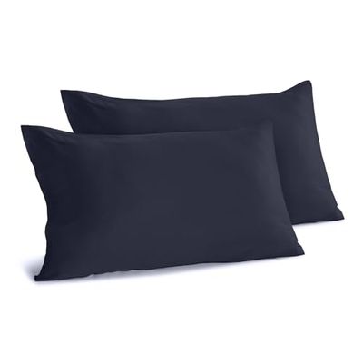 GUZZINI Classic - 2 örngott 50 x 80 cm av 100% bomull Percale certifierad OekoTex fräsch och andas, örngott med 15 cm lapp, delikat sängkläder, mjuk och omlottning