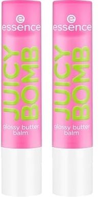 Essence - Baume à Lèvres Juicy Bomb Glossy Butter Balm - 03 Time To Pitaya (Lot de 2)