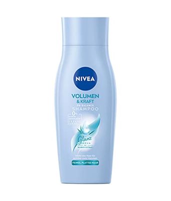 Nivea Volume Wonder uppfriskande schampo, volymschampo med kollagen och naturligt bambuextrakt, silikonfritt hårschampo för synlig volym och strålande glans (50 ml)