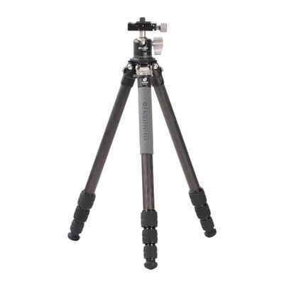 Leofoto - Ranger - Treppiede in carbonio per fotocamere - Inclusa testa a sfera - Capacità di carico di 6kg - Piedini estensibili - Altezza minima da 5,7 cm a max 109 cm - RF-224C+ Testa a sfera LH-25