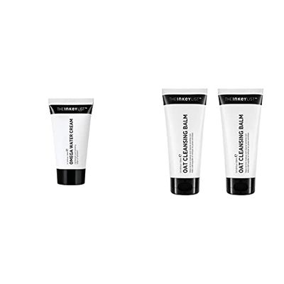The INKEY List Omega Water Cream, 50ml & Mini Oat Cleansing Balm,50ml