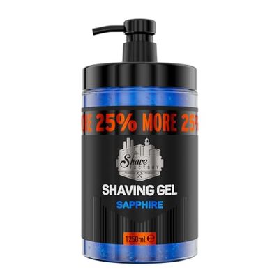 The Shave Factory Shaving Gel with 25% More Free - Moisturizing Effect Fresh Active Product for Professional Barbers/Hairdressers and Traditional Shaving Enthusiasts.