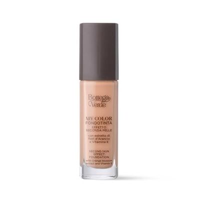 Bottega Verde - My Color Fondotinta, 30 ml, Effetto Seconda Pelle, con Estratto di Fiori d'Arancio e Vitamina E, Colore Miele