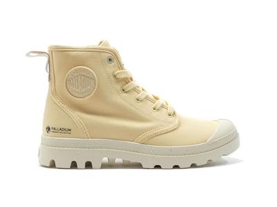 Palladium Pampa Hi Zip Organic, korg blandad, Gul kräm, 39 EU