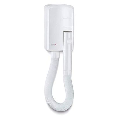 Valera Hotello, Secador De Pelo De Pared Con Tubo Para Hoteles Y Hogares, Compacto Y Potente, 1200 Vatios, color Blanco, 1330 g