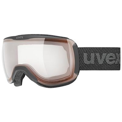 uvex downhill 2100 V, Skibril Unisex-Volwassene, black matt, one size