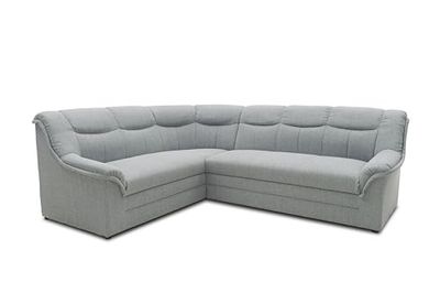 DOMO. collection Sofá esquinero Berlín intemporal con función de Dormir y Acolchado de muelles, sofá en Forma de L, 205 x 250 x 89 cm, Color Plateado