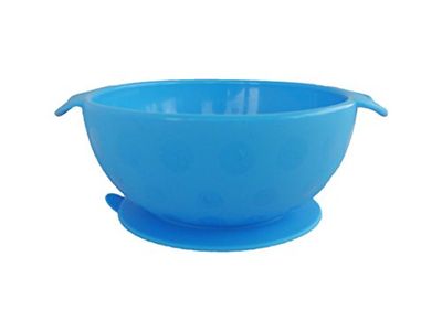 Nuby ID5488BLUE sugbar esslerskål av silikon, blå, 300 ml