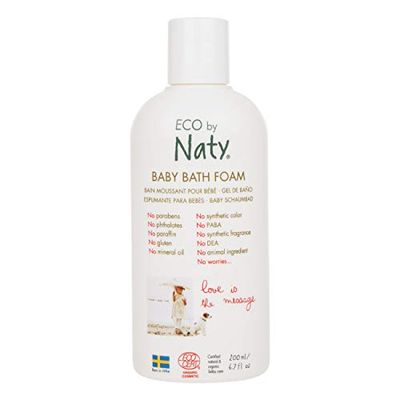 Eco by Naty, Bouteille de Bain moussant écologique pour bébé, 200ml.