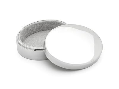 Zilverstad Boîte à cheveux ovale Argenté 54 x 44 x 18 mm