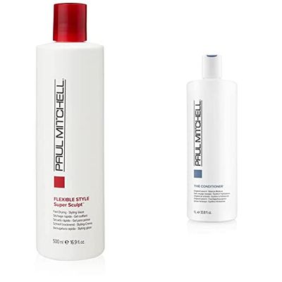 Paul Mitchell Super Sculpt 500ml & Original The Conditioner, 33.8 Fl Oz,1L