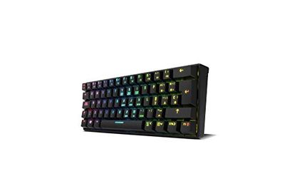 KROM KASIC NXKROMKASIC Rainbow RGB Mechanical Gaming Keyboard, Game Mode, WASD Switches and Directional Keys, Windows Vista, Window 7/8/10, USB, Layout ES, Black
