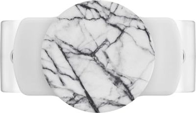 PopSockets: PopGrip Slide Stretch - Un Soporte y Agarre Sin Adhesivo para tu Teléfono Móvil. El PopGrip es Intercambiable y Funciona Solamente con Carcasas/Fundas Redondas - Dove White Marble