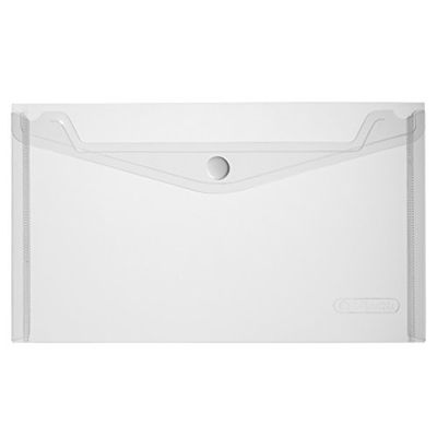 Herlitz 10917524, cartella portadocumenti DIN lungo, con chiusura con bottone a pressione, PP, 6 pezzi, trasparente neutro