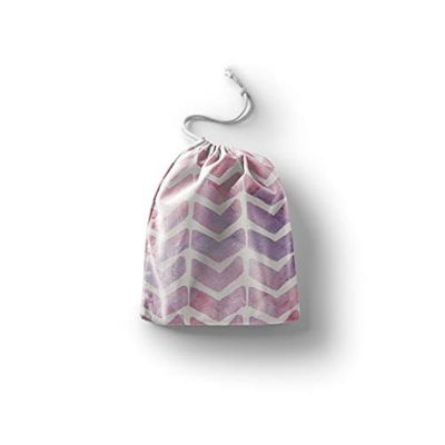 Bonamaison Impreso Algodón Bolsas con Cordón, Bolsa con Cordel para el Hogar y el Almacenamiento de Verduras, Bolso de Compras, Plegable, Ecologica, Reutilizables, Tamaño: 40x50 Cm