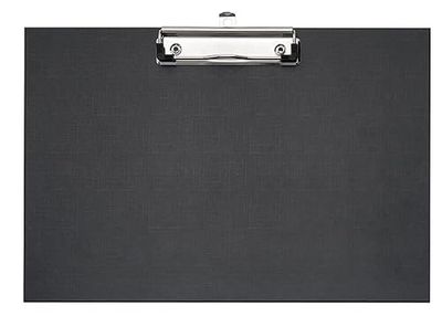 VELOFLEX 4817980 - Portapapeles horizontal, DIN A4, 1 pieza, negro, placa de escritura con abrazadera de metal y ojal para colgar