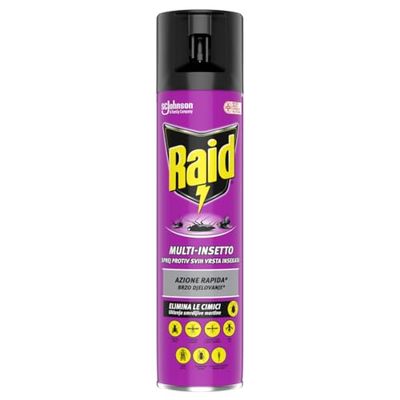 Raid Spray Multinsetto, Insetticida Spray, 1 Confezione da 400 ml