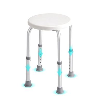 VEVOR Shower Chair for Inside Shower, Adjustable Height Shower Stool, Non-Slip Bench Bathtub Seat Stool for Elderly Disabled Adults Handicap, 136.1 kg Capacity