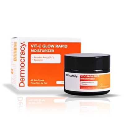 Dermocracy - C-GLOW RAPID MOISTURIZER - Crema hidratante facial mujer - Crema Vitamina C - Crema antimanchas Mujer - Hidrata y aporta luminosidad - 45 ml