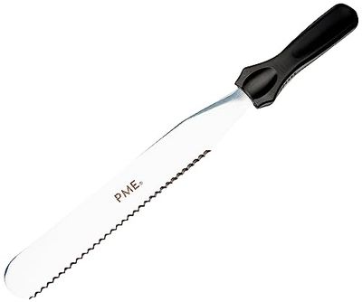 PME CK18 Spatola e Coltello Professionale per Pasticceria, Acciaio Inossidabile, Grigio, 4 x 2 x 25 cm