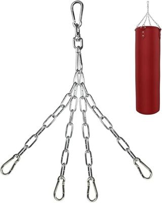 Yes4All Catena a 4 Fili per Sacco da Boxe - Sospensione a soffitto con gancio girevole a 360° per yoga, sedia, boxe Muay Thai - capacità di carico Massima 156