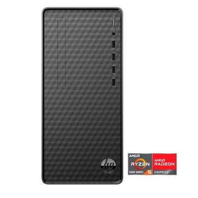 HP M01-F3000sl Desktop, AMD Ryzen 5 5600G, 16GB Ram DDR4 Single Channel, 512GB SSD NVMe PCIe, Scheda Grafica AMD Radeon Integrata, PSU Gold ad Alta Efficienza da 180W, Windows 11 Home, Nero