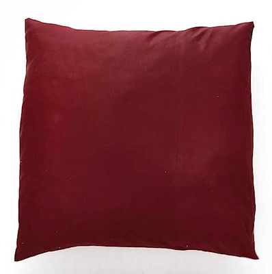 ETHERE MAISON Funda de Almohada satén Rojo Teja 65x65 cm