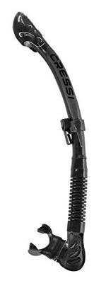 Cressi Alpha Ultra Dry Snorkel, Zwart/Zwart/Zilver